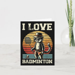Tarjeta Amo al jugador de bádminton lanzadera 