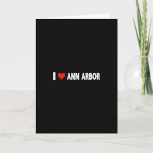 Tarjeta Amo Ann Arbor Michigan Corazón Viaje Vacaciones