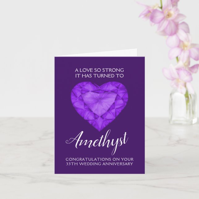 Tarjeta Amo Boda Aniversario Amor tan fuerte (Orquídea)