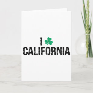 Tarjeta Amo California Trébol de San Patricio Día de San P