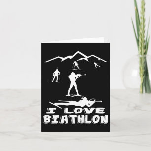 Tarjeta Amo el biatlón deportes de invierno deporte de esq