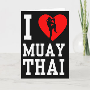 Tarjeta Amo el boxeo aficionado de artes marciales Muay Th