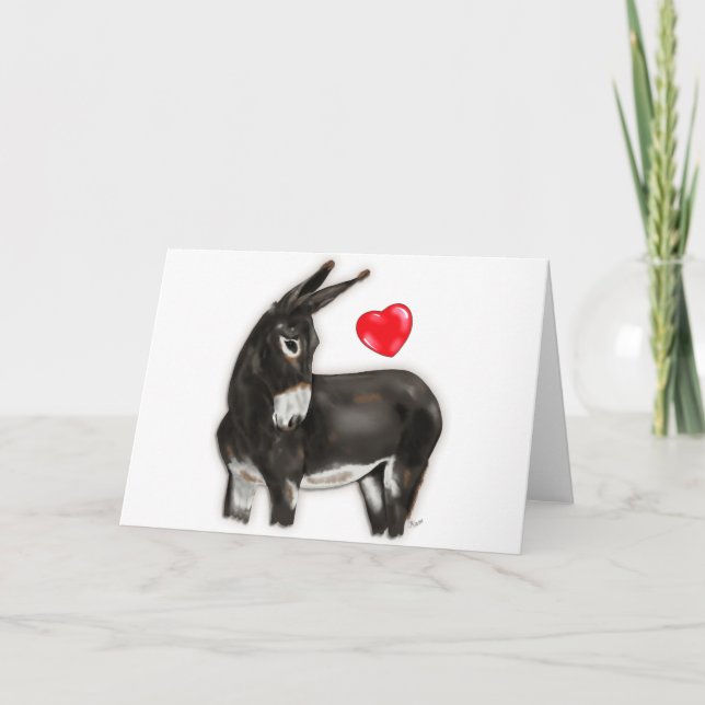 Tarjeta Amo el burro comedido de los burros (Anverso)