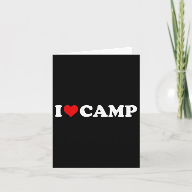 Tarjeta Amo el campamento - Corazón (Anverso)