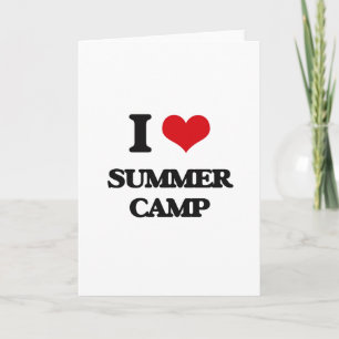 Tarjeta Amo el campamento de verano