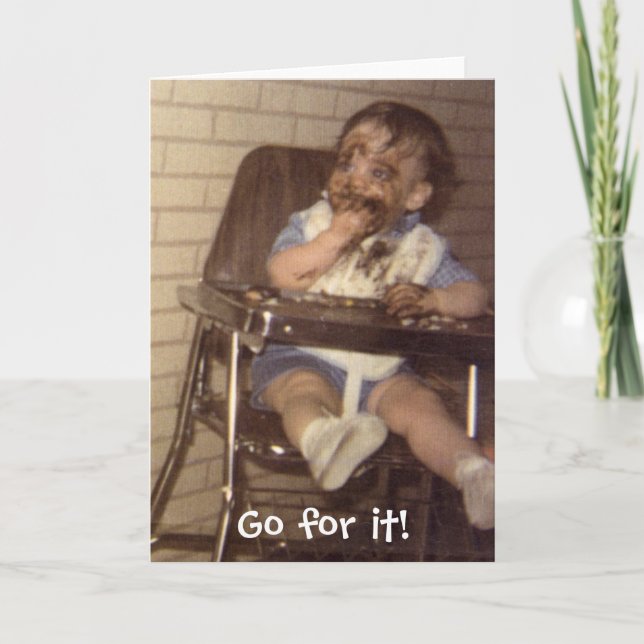 Tarjeta ¡Amo el chocolate! ¡, Vaya para él! (Anverso)