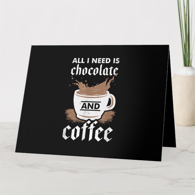 Tarjeta Amo el chocolate y el café (Anverso)