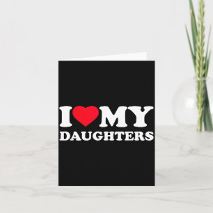 Tarjeta Amo el corazón de mi hija familia divertida