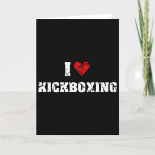 Tarjeta Amo el gimnasio de kickboxing Fitness para hombres
