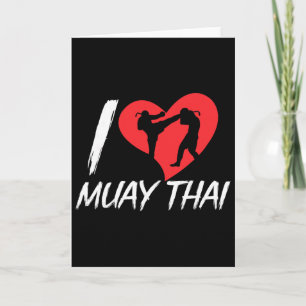 Tarjeta Amo el Hobby de Muay Thai Artes Marciales Boxeador