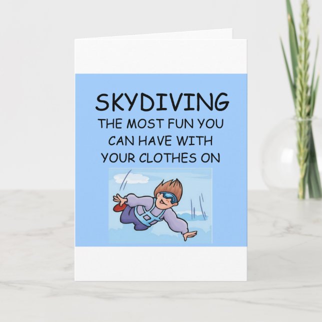 Tarjeta amo el skydiving (Anverso)