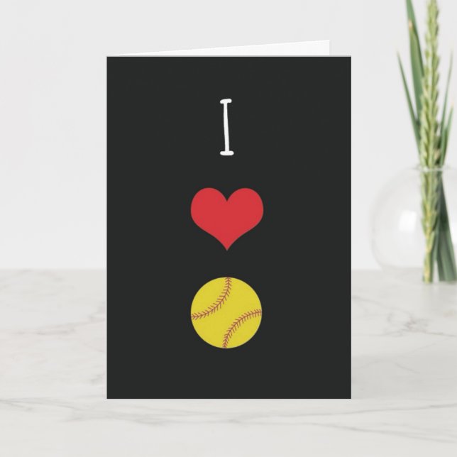 Tarjeta Amo el Softbol (Anverso)