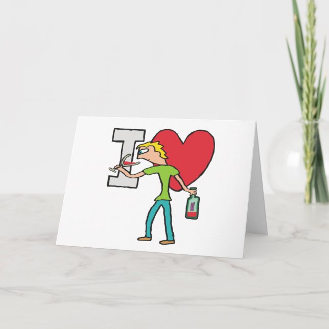 Tarjeta Amo el vino (Anverso)