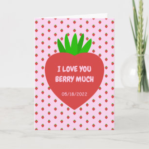Tarjeta Amo Fruto de Fresa Roja Te Amo Berry Mucho