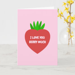 Tarjeta Amo Fruto de Fresa Roja Te Amo Berry Mucho