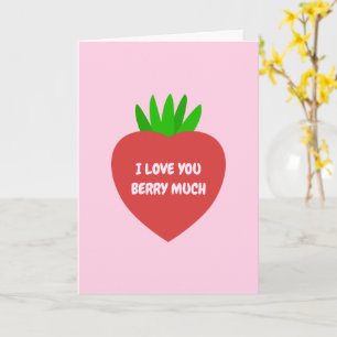 Tarjeta Amo Fruto de Fresa Roja Te Amo Berry Mucho