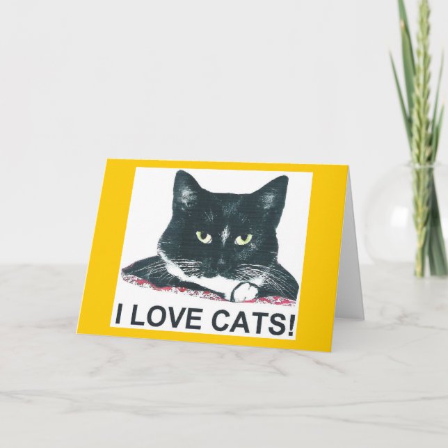 TARJETA ¡AMO GATOS! (Anverso)