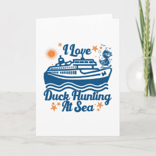 Tarjeta Amo la caza de patos en el crucero de barco de vap
