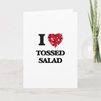 Tarjeta Amo la ensalada lanzada