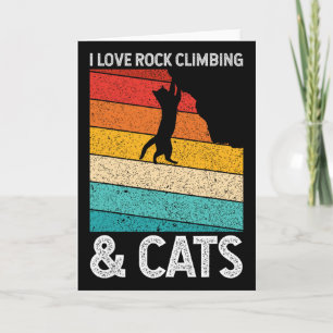 Tarjeta Amo La Escalada En Roca Y Los Gatos Gatito Lindo A