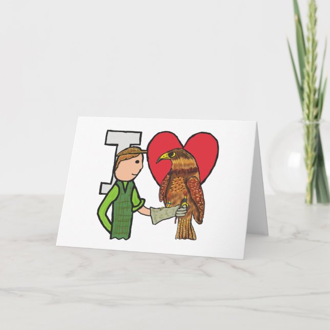 Tarjeta Amo la Falconería (Anverso)