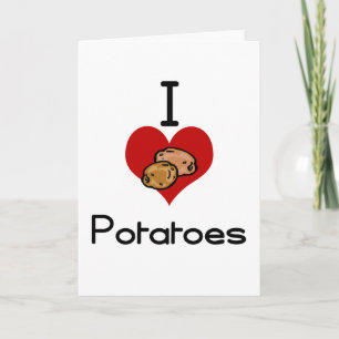 Tarjeta Amo la patata del corazón