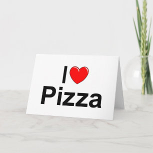 Tarjeta Amo la pizza (del corazón)