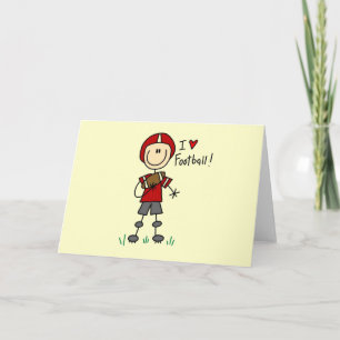 Tarjeta Amo las camisetas y los regalos del fútbol