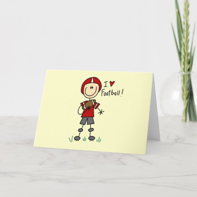 Tarjeta Amo las camisetas y los regalos del fútbol (Anverso)