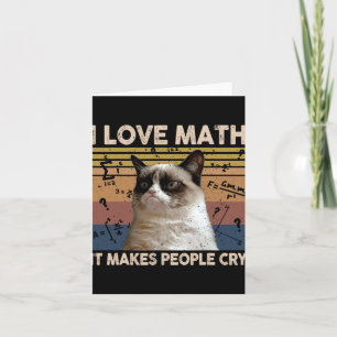 Tarjeta Amo las matemáticas Hace llorar a la gente Amante 