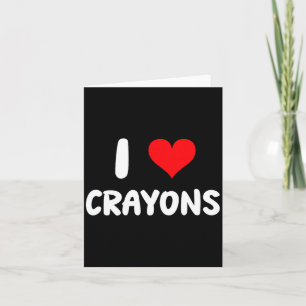 Tarjeta Amo los crayones - Corazón - Libros para colorear