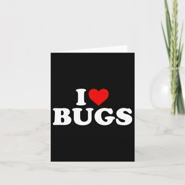Tarjeta Amo los insectos - Corazón  (Anverso)