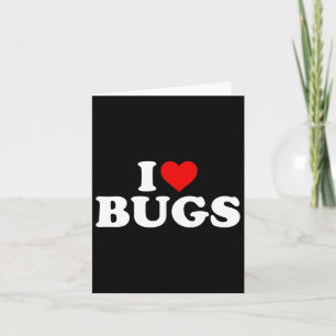 Tarjeta Amo los insectos - Corazón