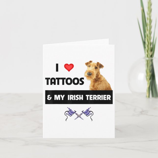 Tarjeta Amo Los Tatuajes Y Mi Padre Bo, Un Perro Terrier I (Anverso)