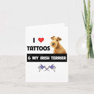 Tarjeta Amo Los Tatuajes Y Mi Padre Bo, Un Perro Terrier I