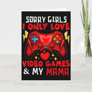 Tarjeta Amo Los Videojuegos Y Mi Mama Chiste Divertido Chi