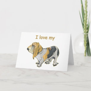 Tarjeta Amo mi Basset Hound