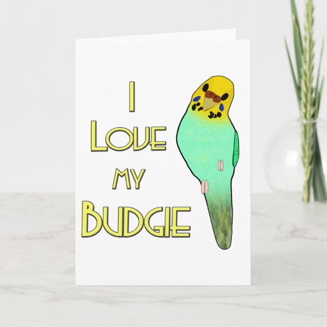Tarjeta Amo mi Budgie (Anverso)