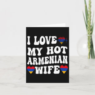 Tarjeta Amo mi caliente esposa armenia Bandera Armenia Cor
