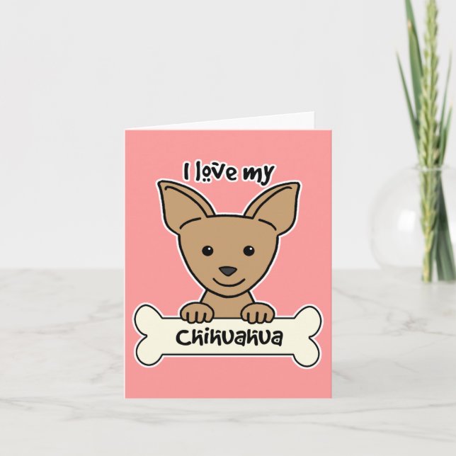 Tarjeta Amo mi chihuahua (Anverso)