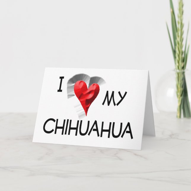 Tarjeta Amo mi Chihuahua (Anverso)