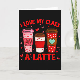 Tarjeta Amo mi Cl A Latte corazón leopardo café mujeres Te