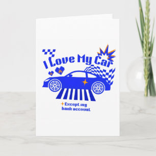 Tarjeta Amo mi coche excepto mi cuenta bancaria Frase dive