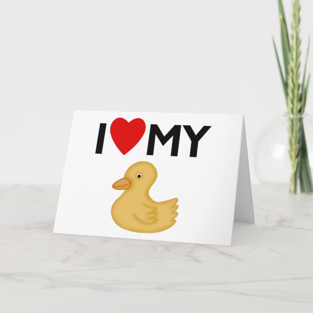 Tarjeta Amo Mi Ducky De Rubber (Anverso)