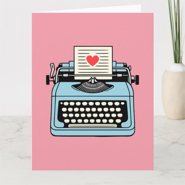 Tarjeta Amo mi máquina de escribir (Anverso)