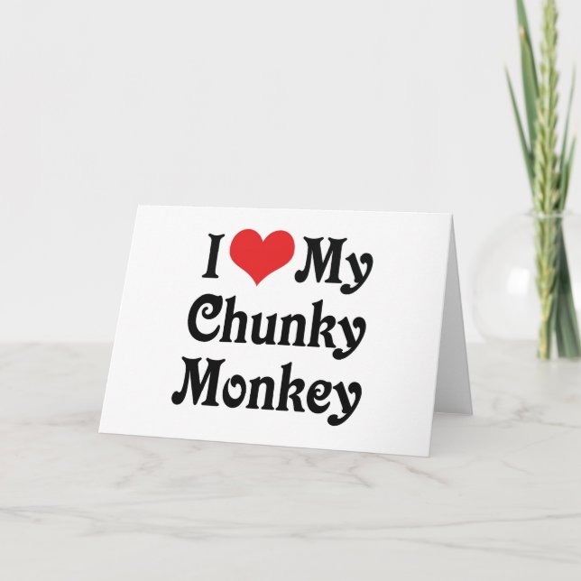 Tarjeta Amo Mi Mono Chunky (Anverso)