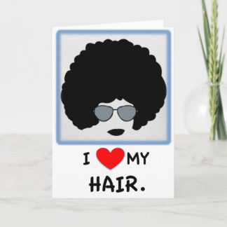 Tarjeta Amo mi pelo - Afro
