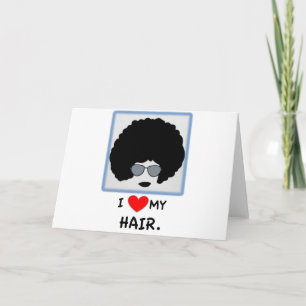 Tarjeta Amo mi pelo - Afro