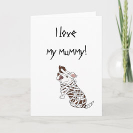 Tarjeta Amo mi pitbull de la momia