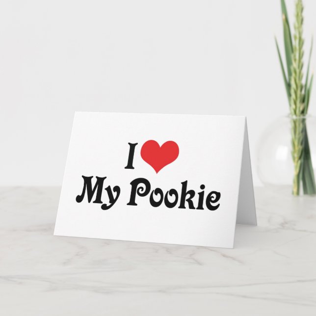 Tarjeta Amo Mi Pookie (Anverso)